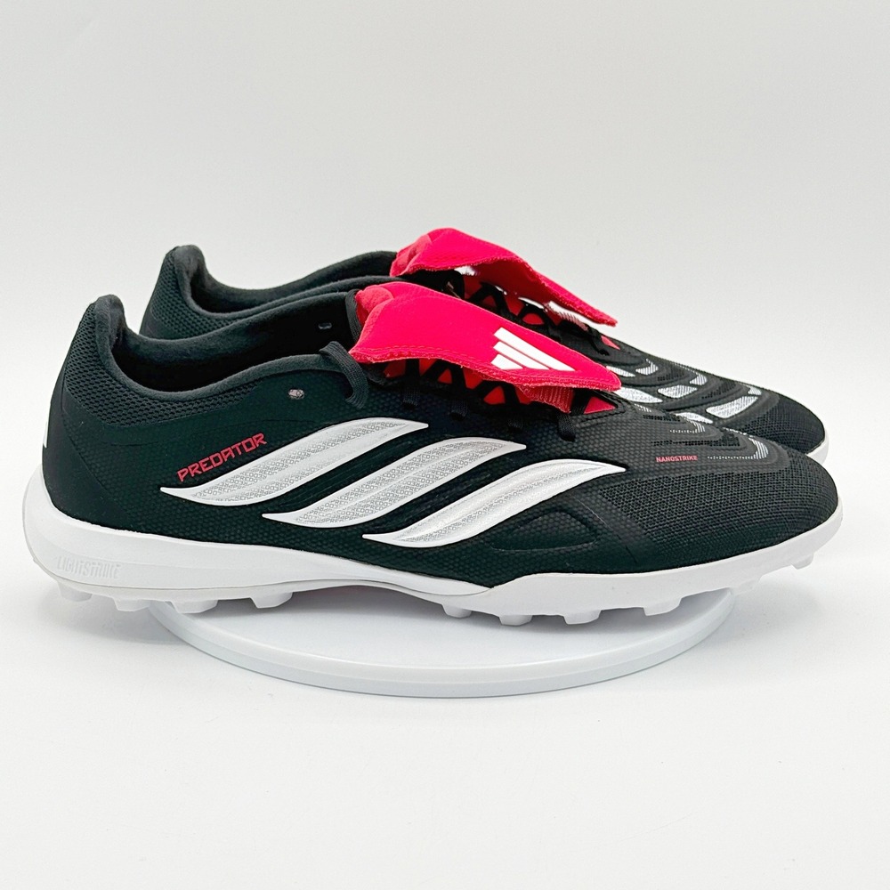 Adidas Predator League Fold Over Tongue Turf Soccer / Size 7 Mens / Black Red